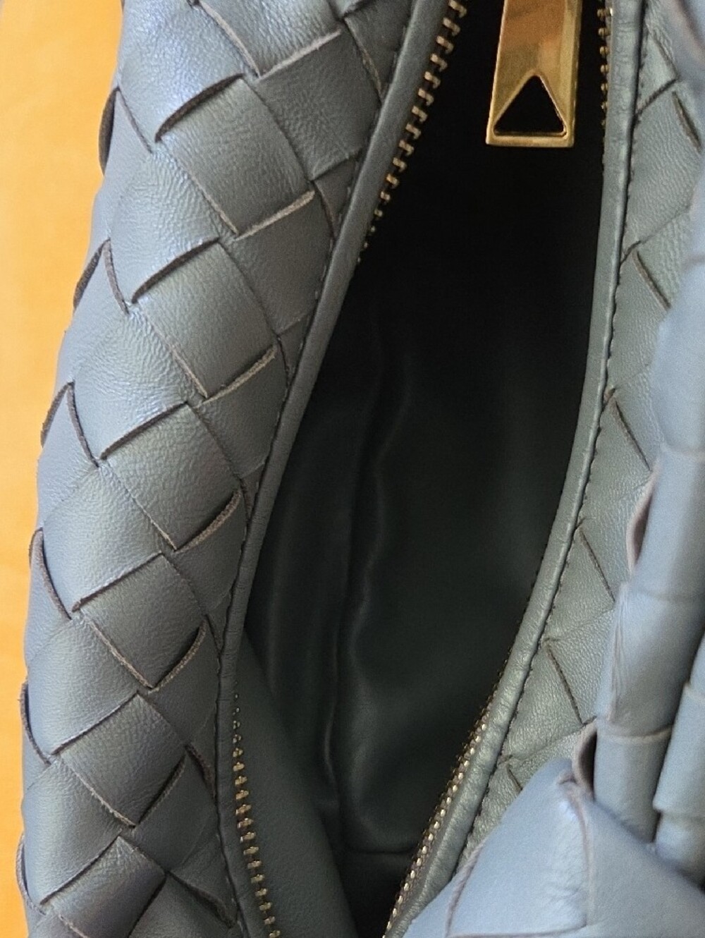 Grey Woven Leatherette Purse - Picture 4 of 5